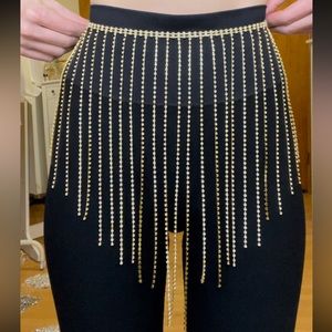 Gold rhinestone skirt